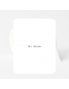 Adhesive labels 78x102mm. Thermo. Standard adhesive