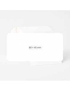 Adhesive labels 80x40mm. Thermo. Standard adhesive