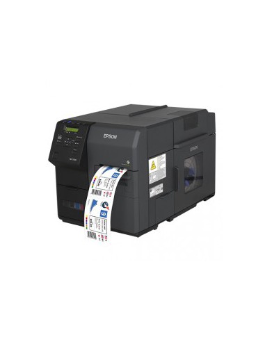 Spalvoti lipdukų spausdintuvai Epson ColorWorks C7500G, cutter, disp., USB, Ethernet, black